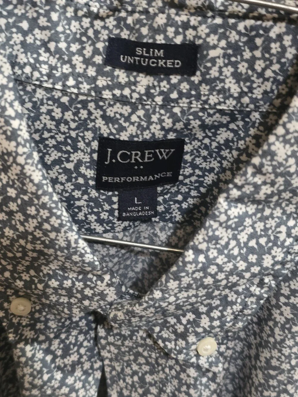 J. Crew Men’s Navy Micro Floral Shirt Jacket